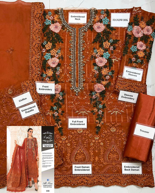 Maria B Chiffon Suit