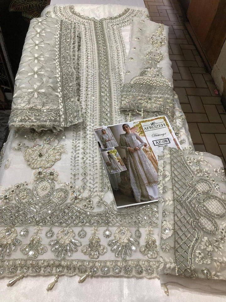 Afrozeh Organza Bridal Suit-Aarasta