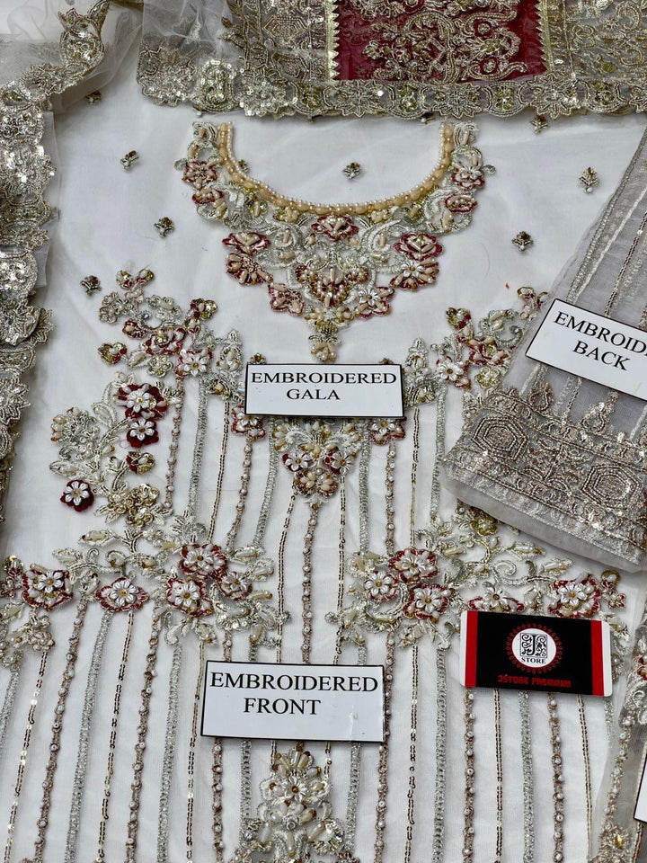 Pakistani Net Embroidered Bridal Lehanga-Aarasta