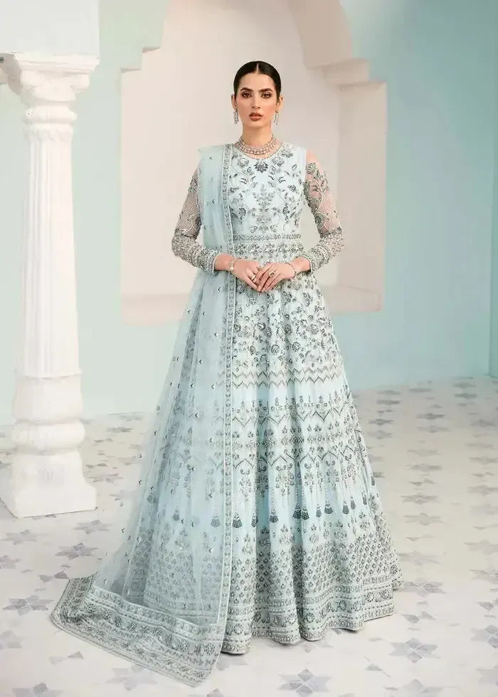Akbar Aslam Net Maxi-Sky Blue-Net-Maxi-Aarasta