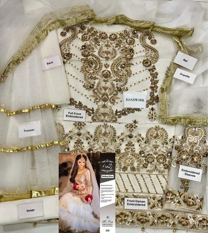 Ali Zeeshan Net Bridal Suit-Aarasta