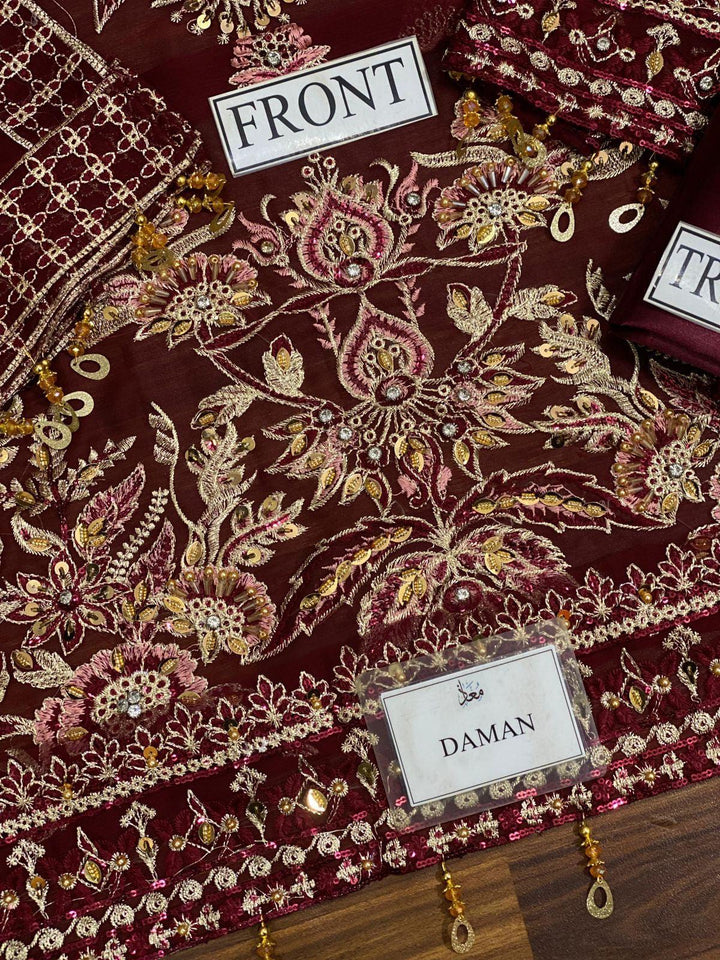 Alizeh Chiffon Bridal Suit-Aarasta