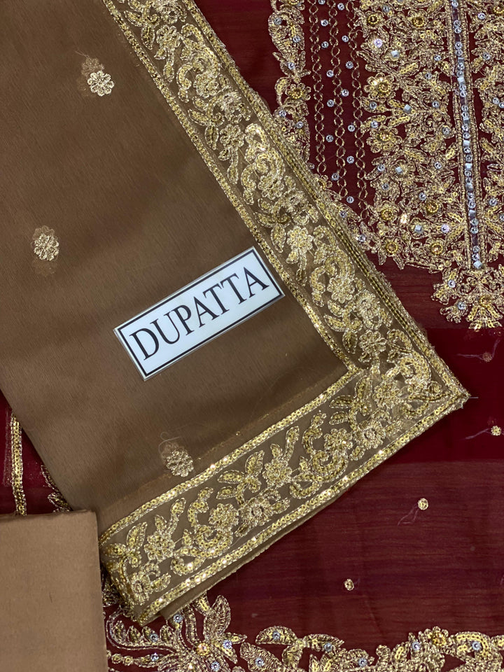 Alizeh Chiffon Bridal Suit-Aarasta