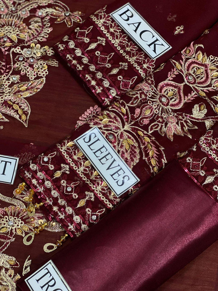 Alizeh Chiffon Bridal Suit-Aarasta