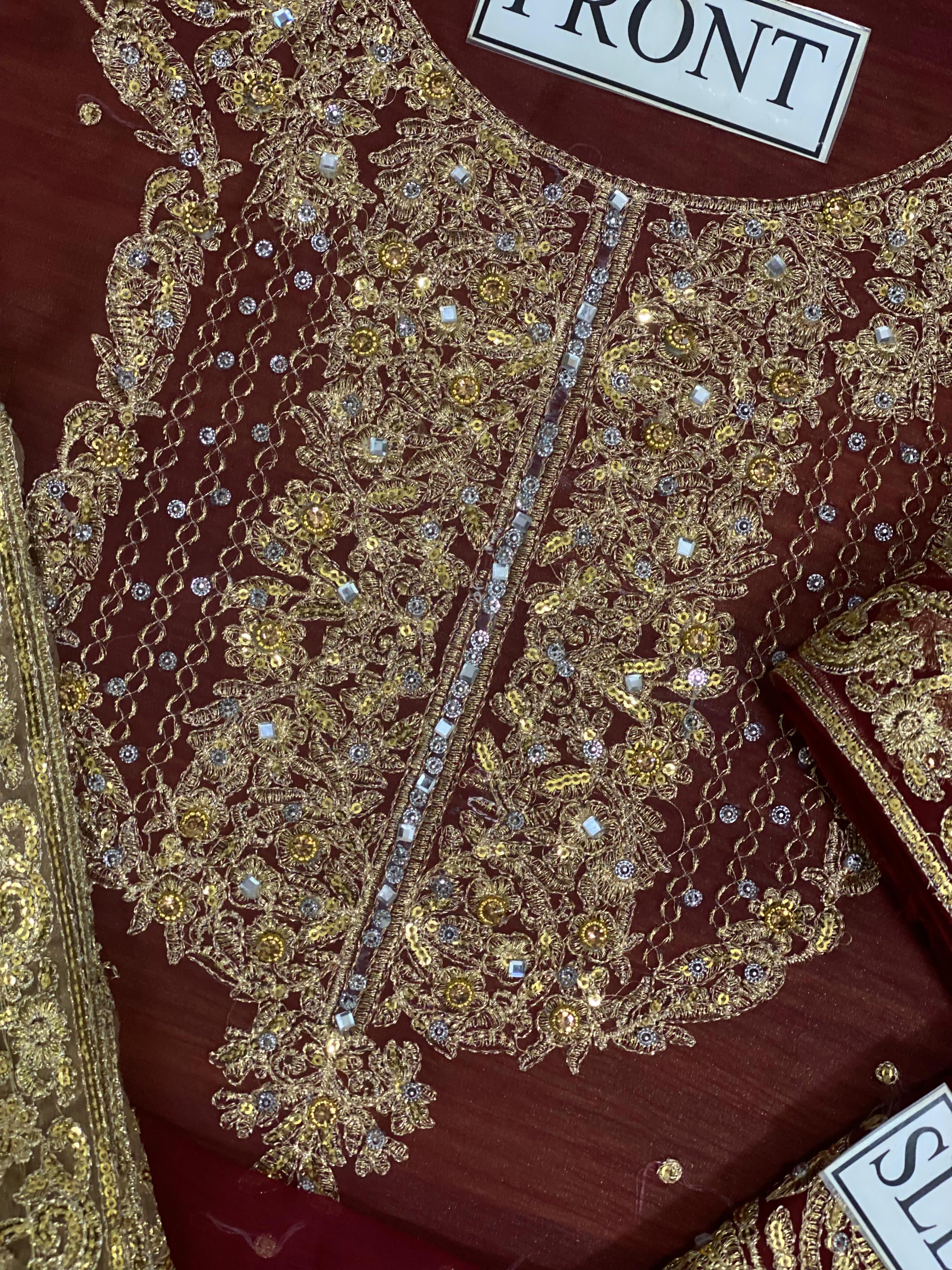 Alizeh Chiffon Bridal Suit-Aarasta