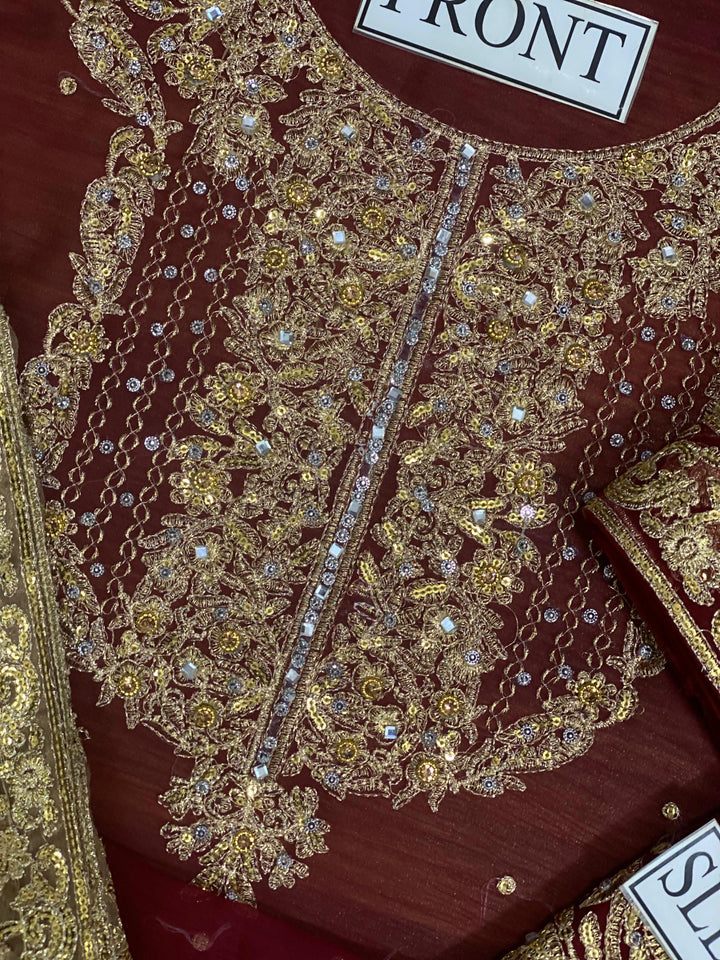 Alizeh Chiffon Bridal Suit-Aarasta