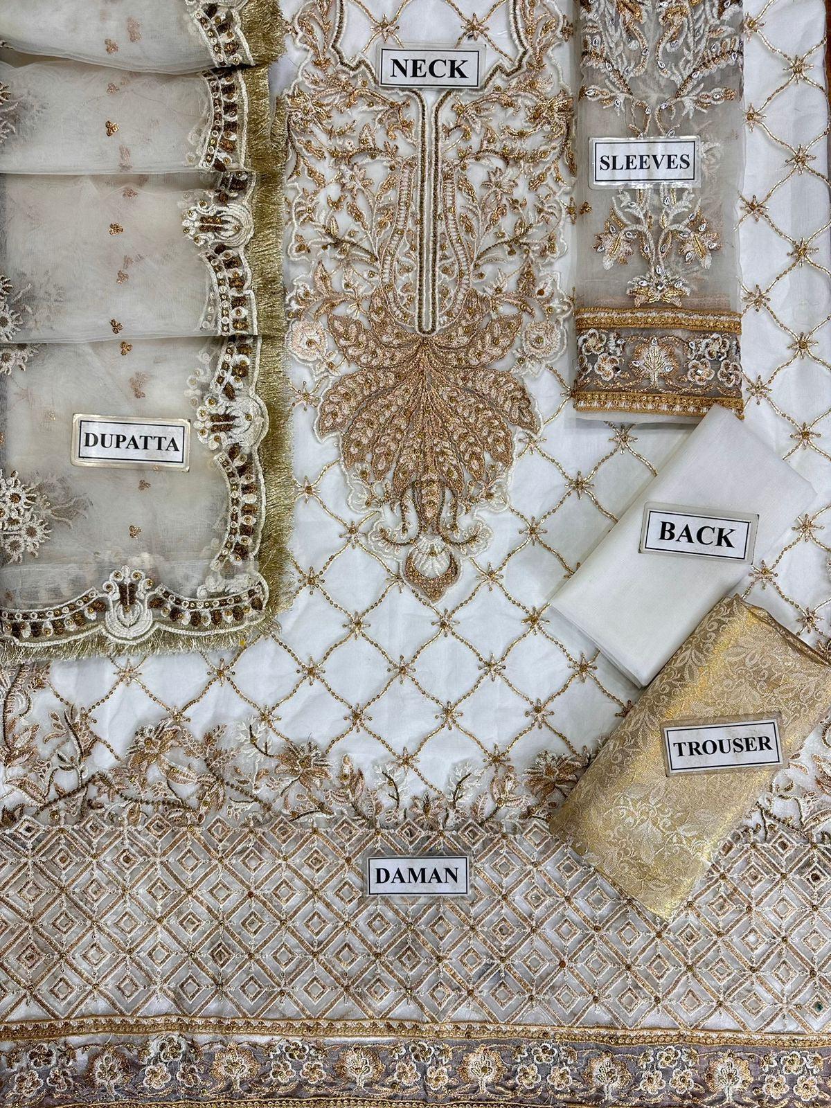 Anaya Net Bridal Suit-Aarasta