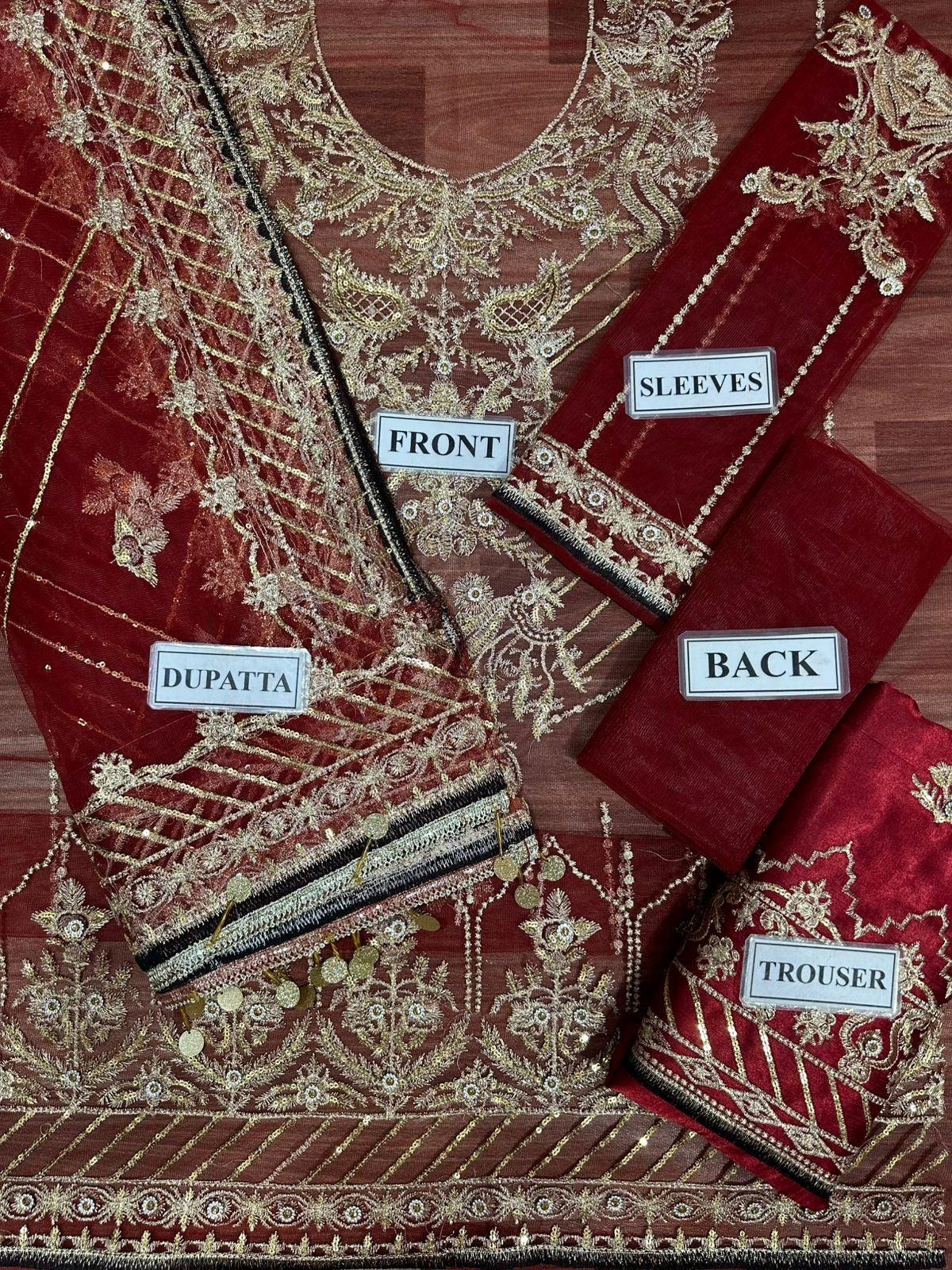 Ansab Jahangir Net Bridal Suit-Aarasta