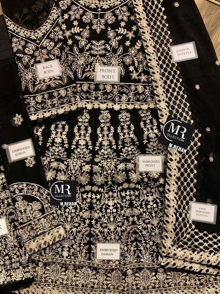 Asim Jofa Chiffon Frock-Aarasta