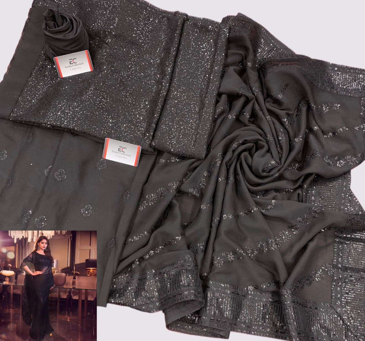 Asim Jofa Chiffon Saree-Aarasta