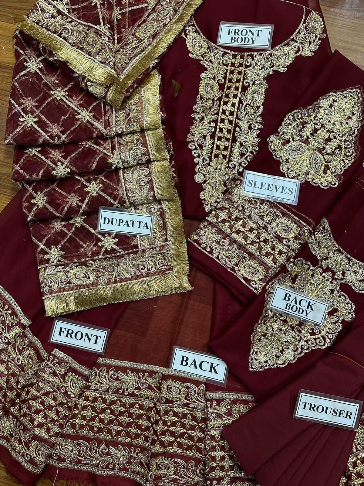 Asim Jofa Chiffon Frock-Aarasta