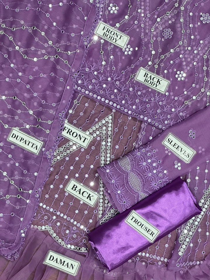 Asim Jofa Chiffon Frock-Aarasta