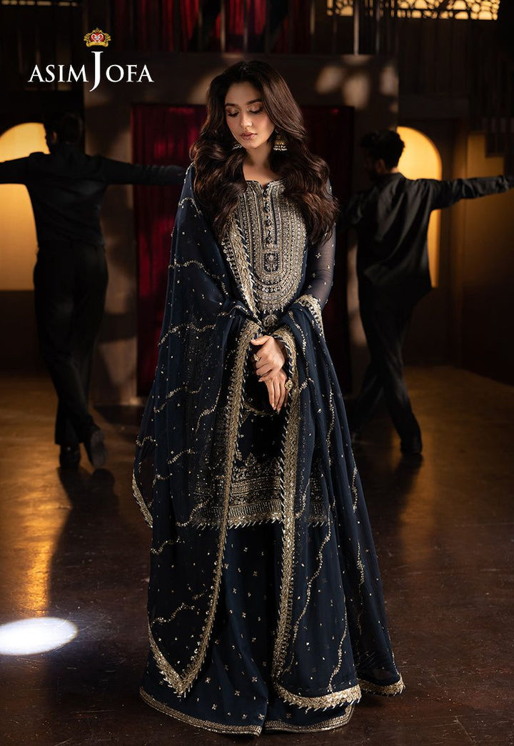 Asim Jofa Chiffon Bridal Suit-Aarasta