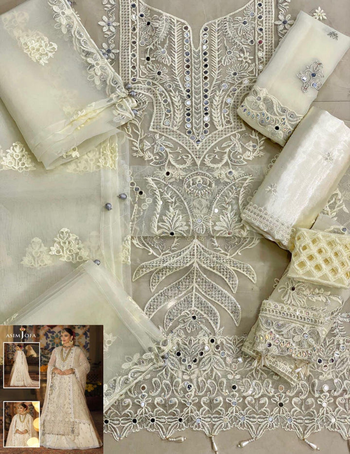 Asim Jofa Organza Bridal Suit-Aarasta