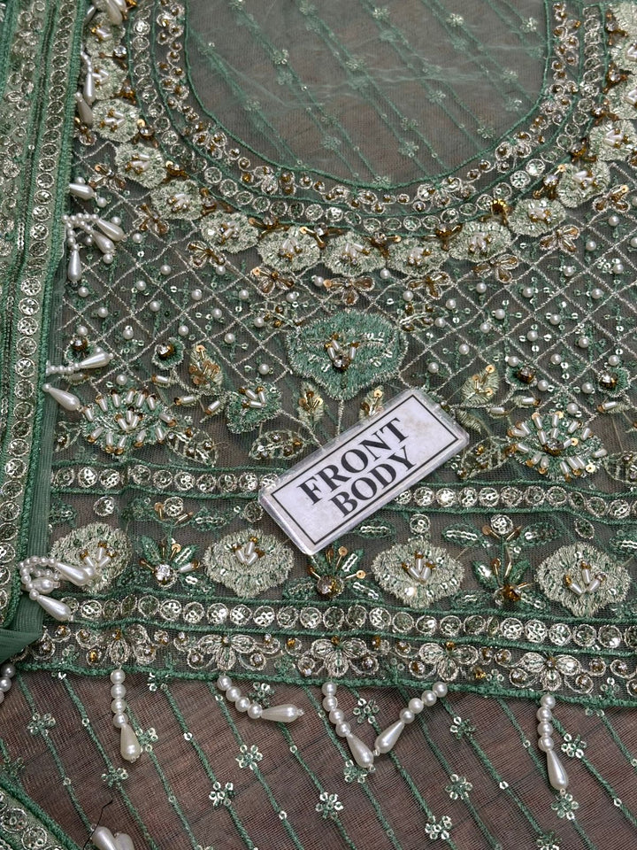 Asim Jofa Net Frock-Aarasta