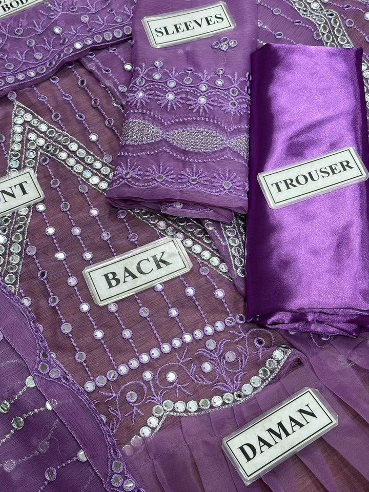 Asim Jofa Chiffon Frock-Aarasta