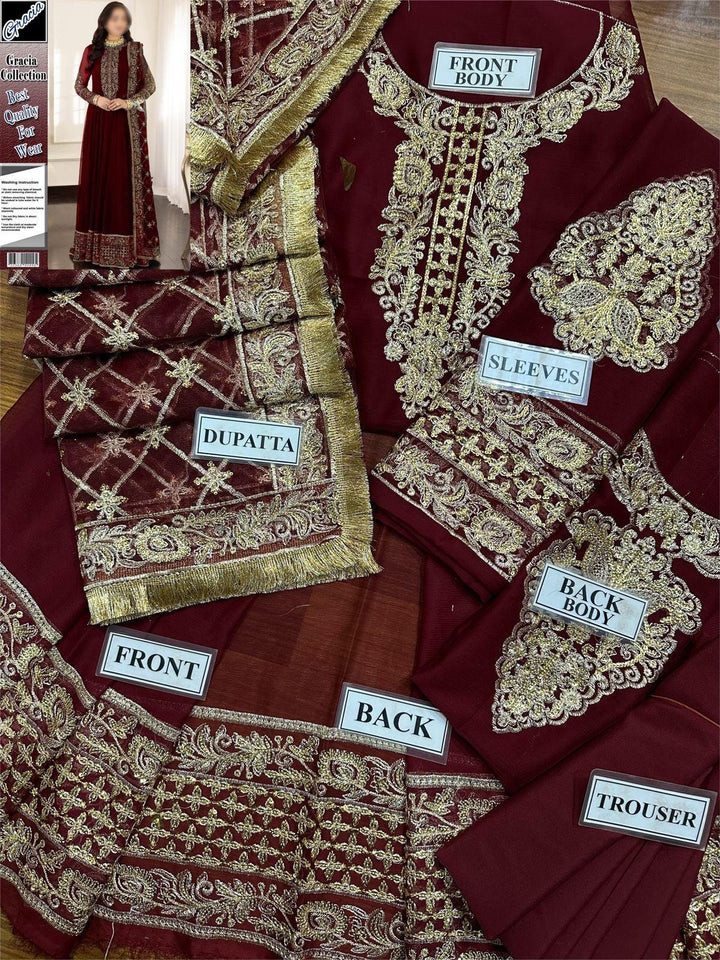 Asim Jofa Chiffon Frock-Aarasta