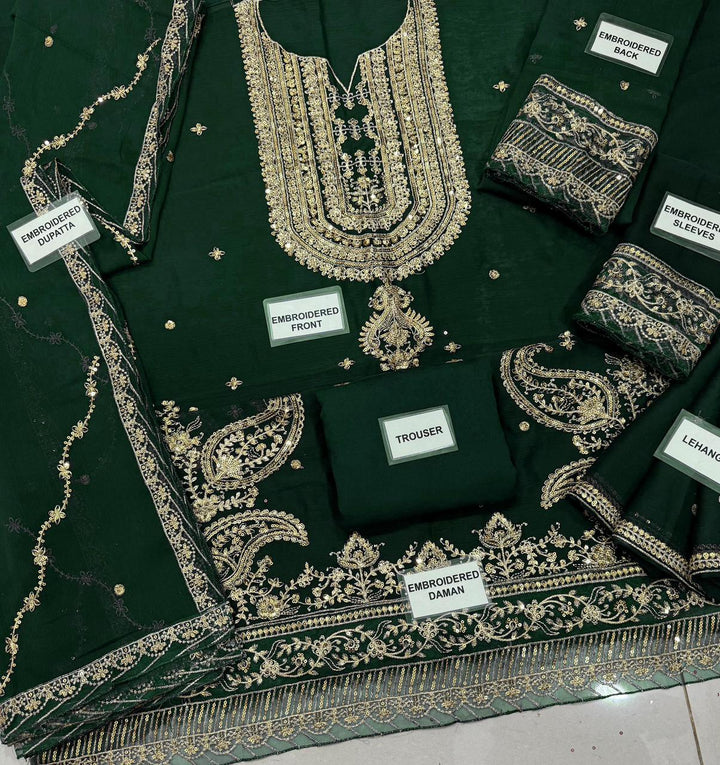 Asim Jofa Chiffon Bridal Suit-Aarasta