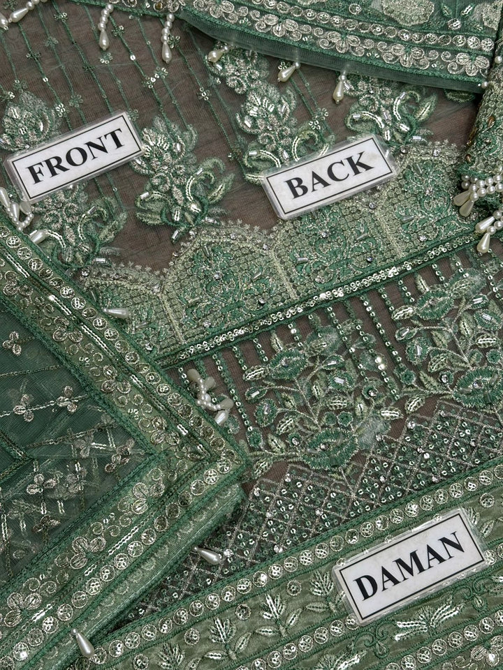 Asim Jofa Net Frock-Aarasta