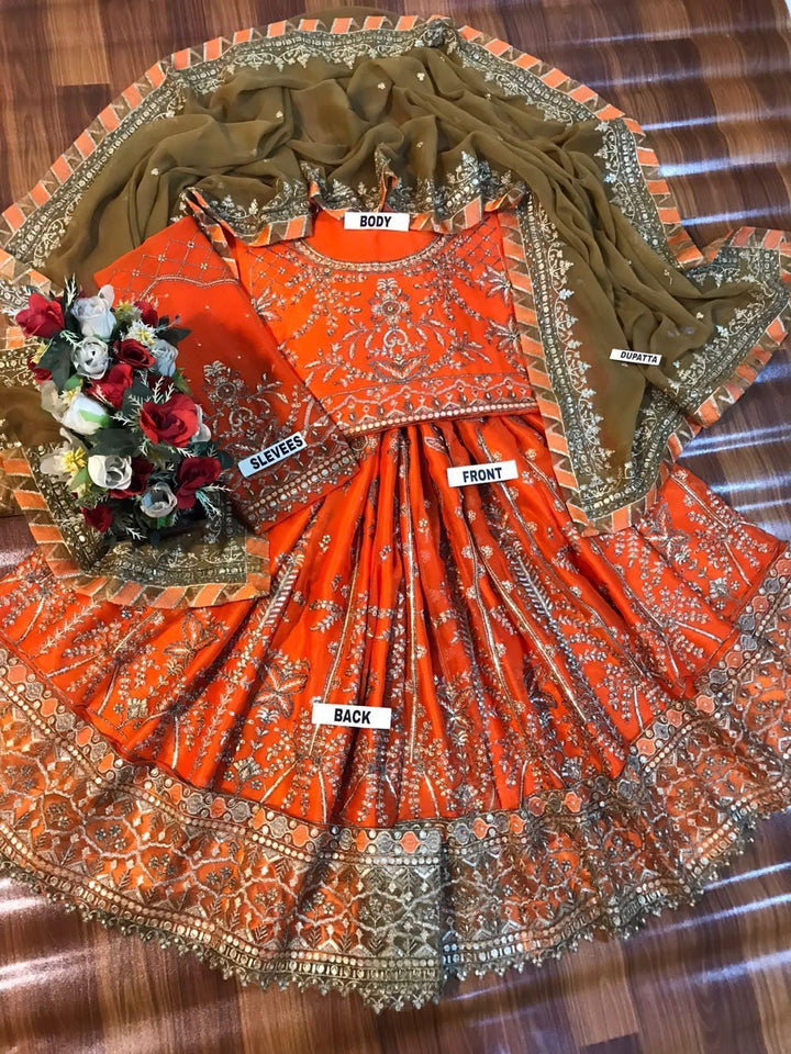 Asim Jofa Chiffon Frock-Aarasta