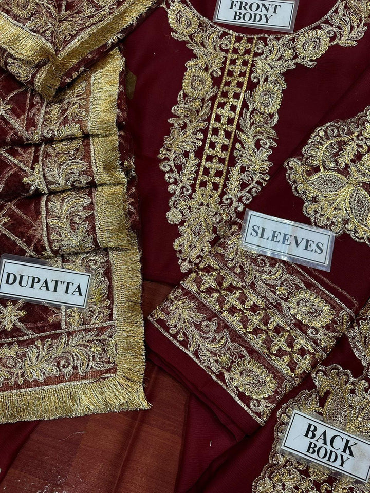 Asim Jofa Chiffon Frock-Aarasta