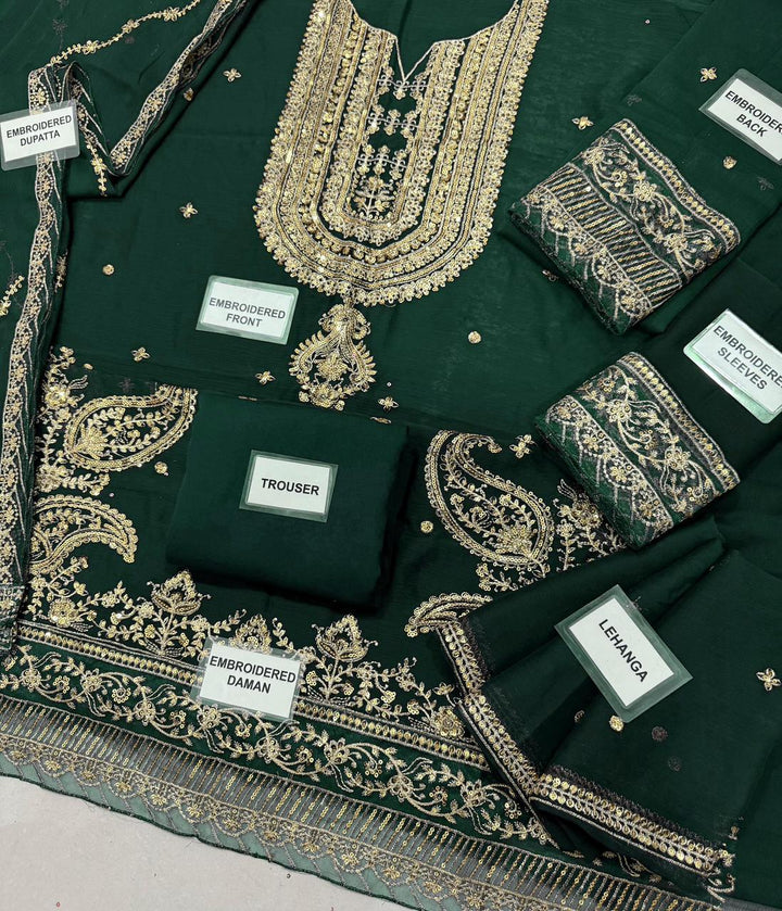 Asim Jofa Chiffon Bridal Suit-Aarasta