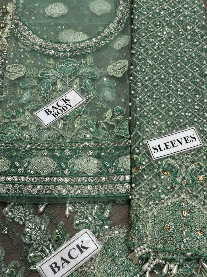 Asim Jofa Net Frock-Aarasta