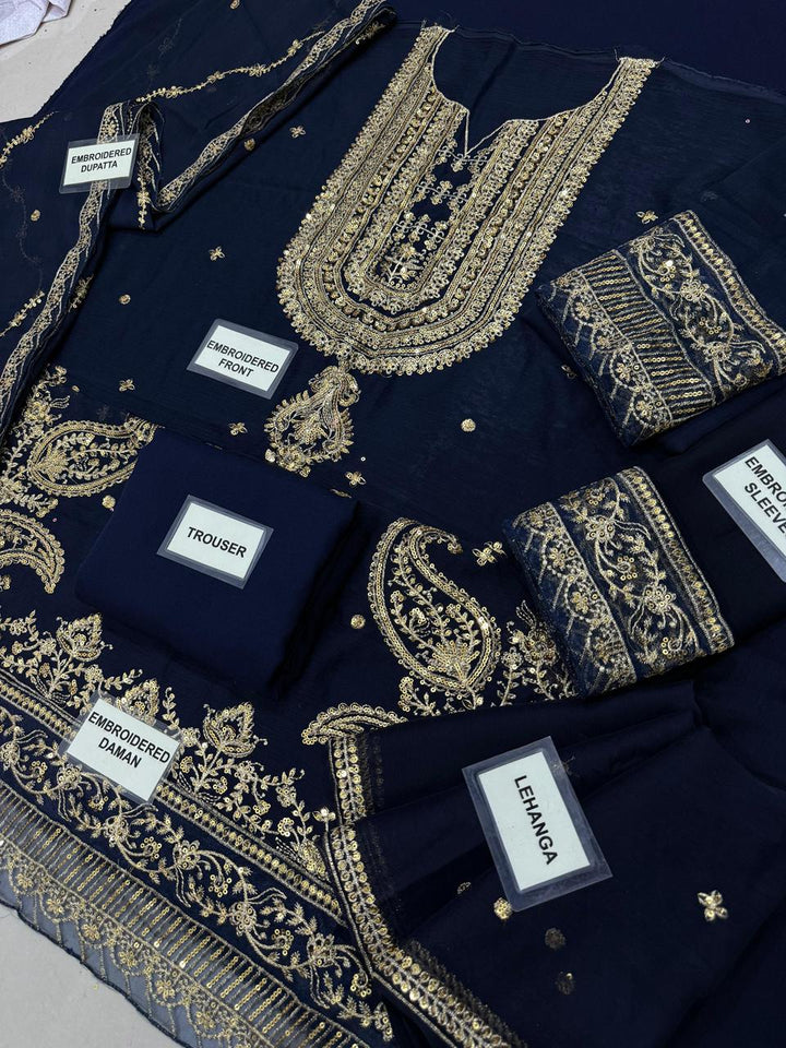 Asim Jofa Chiffon Bridal Suit-Aarasta