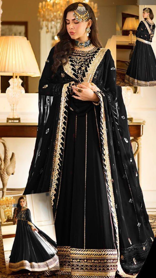 Asim Jofa Chiffon Maxi-Black-Chiffon-Maxi-Aarasta