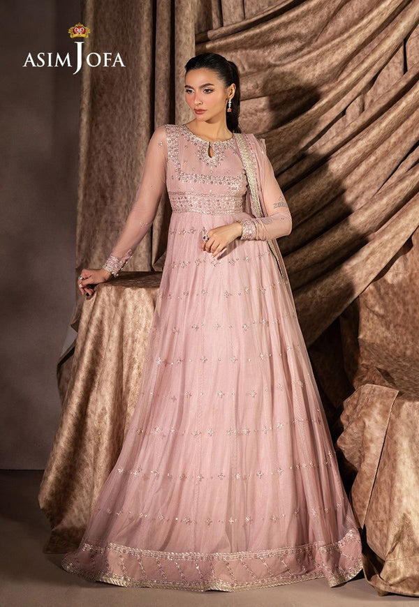 Asim Jofa Chiffon Maxi-Pink-Chiffon-Maxi-Aarasta