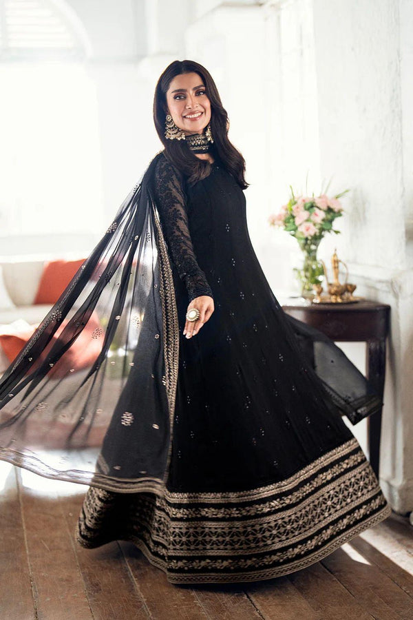 Azure Chiffon Maxi-Black-Chiffon-Maxi-Aarasta