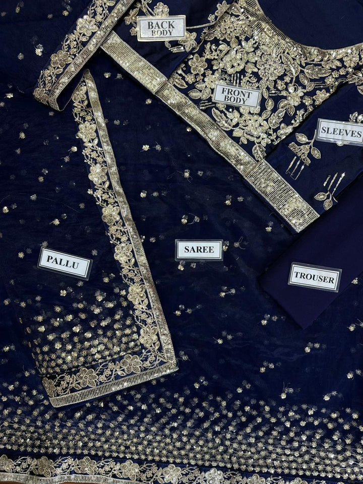 Baroque Net Saree-Aarasta