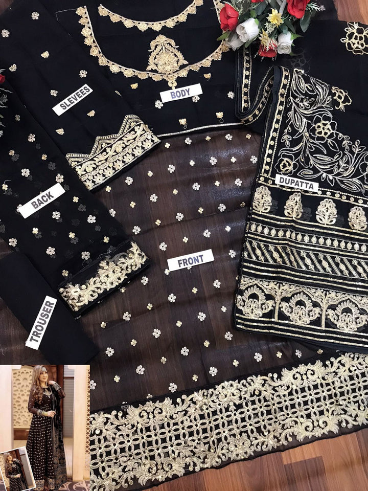 Baroque Chiffon Suit-Aarasta