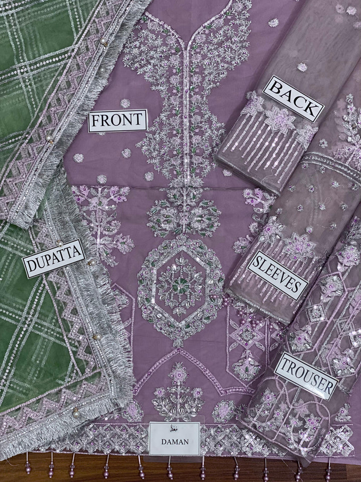 Baroque Net Bridal Suit-Aarasta