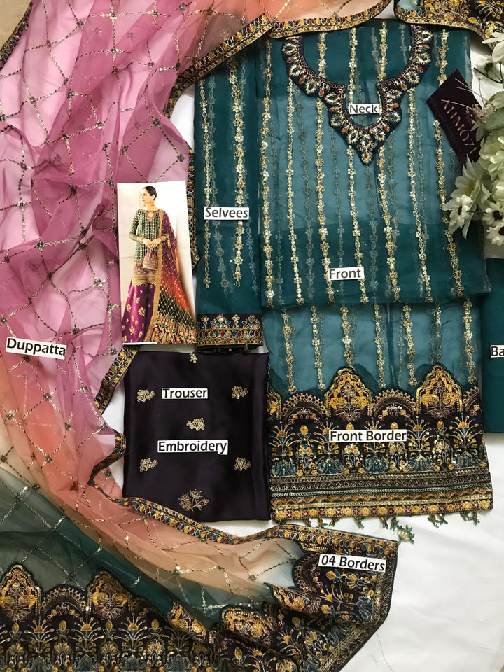 Baroque Organza Bridal Suit-Aarasta