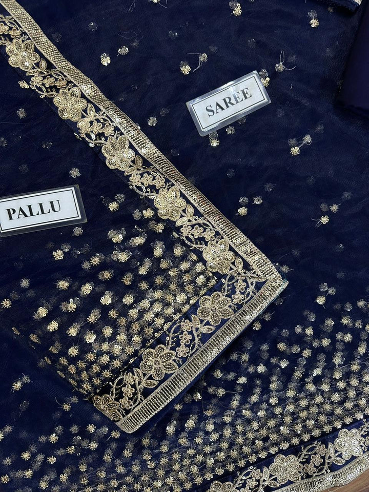 Baroque Net Saree-Aarasta