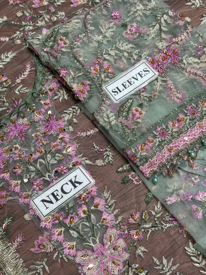 Baroque Net Bridal Suit-Aarasta