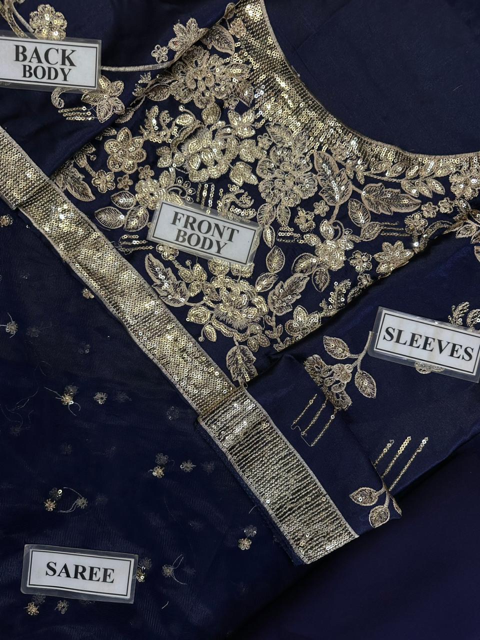 Baroque Net Saree-Aarasta
