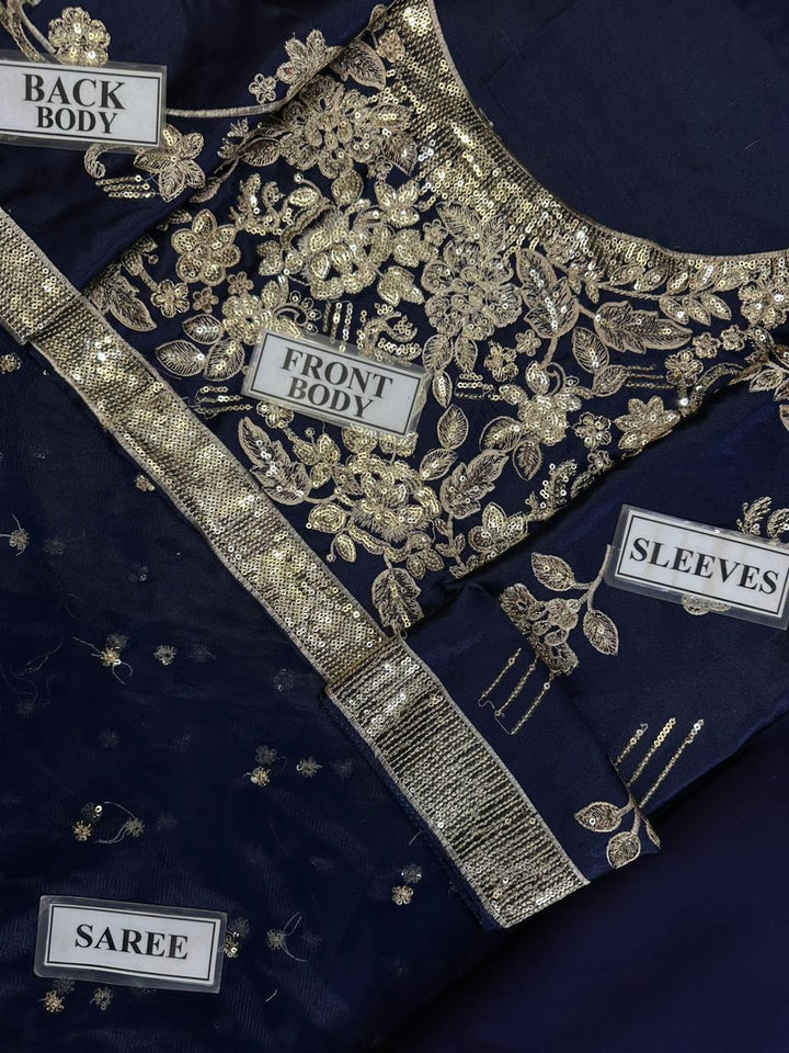 Baroque Net Saree-Aarasta