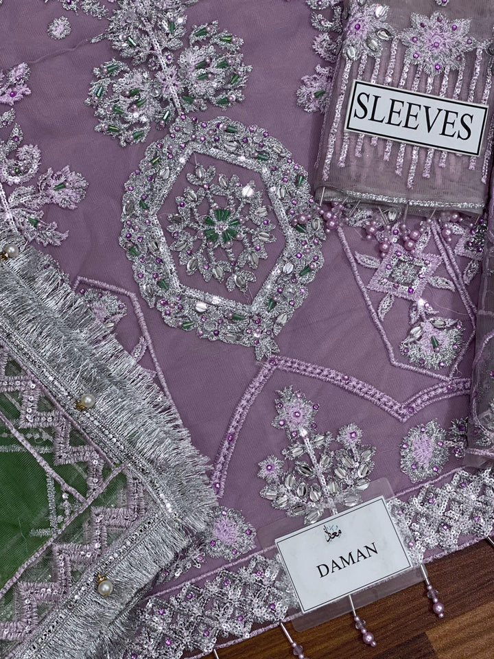 Baroque Net Bridal Suit-Aarasta