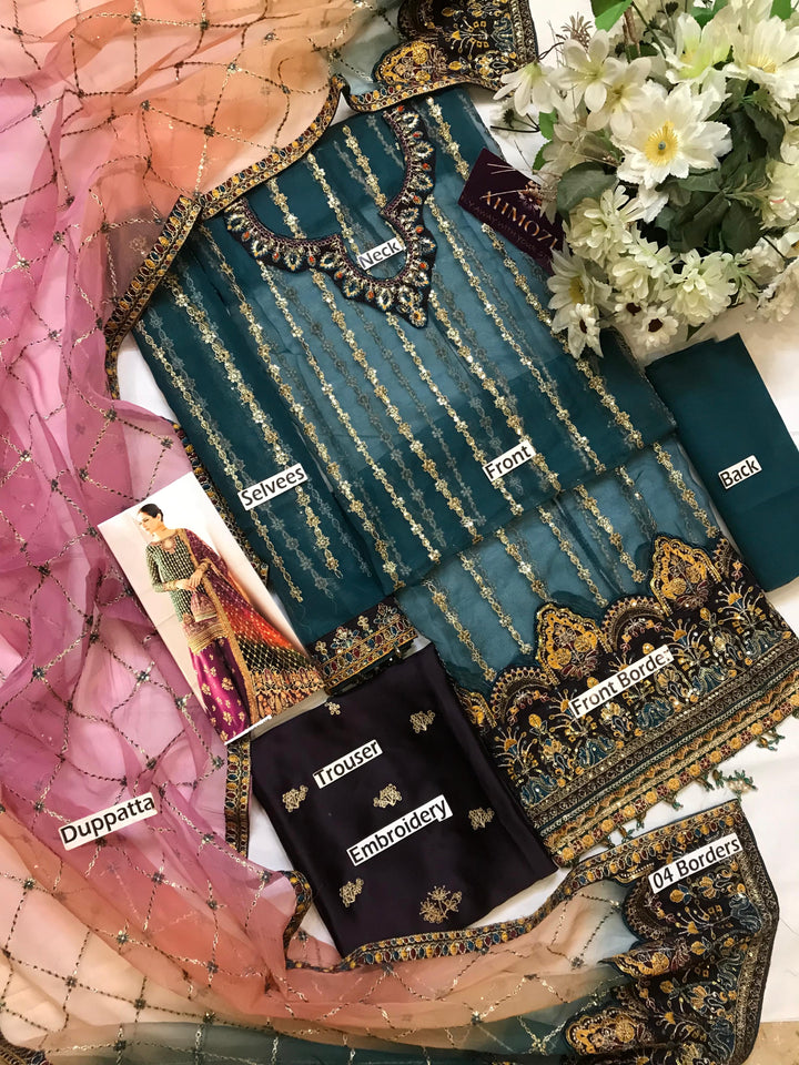 Baroque Organza Bridal Suit-Aarasta