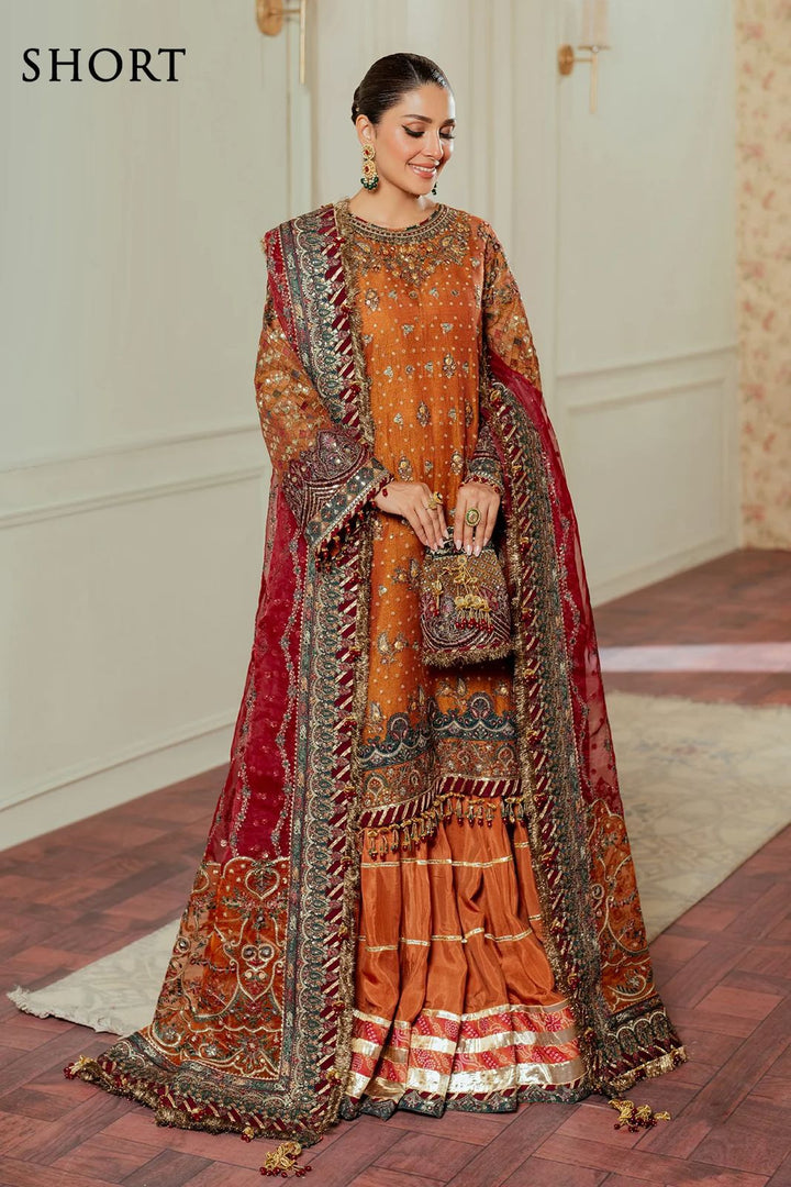 Baroque Masuri Bridal Suit-Orange-Masuri-Aarasta