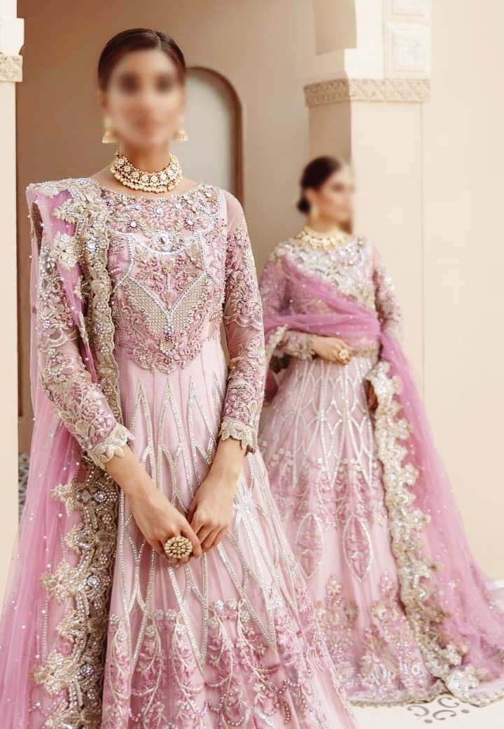 Baroque Organza Frock-Pink-Organza-Maxi-Aarasta