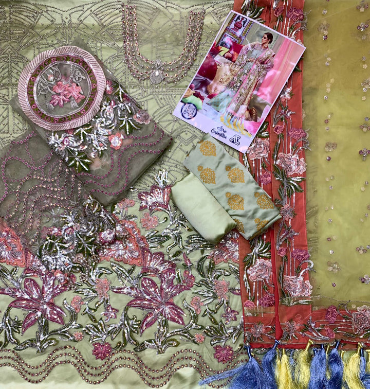 Crimson Net Bridal Suit-Aarasta