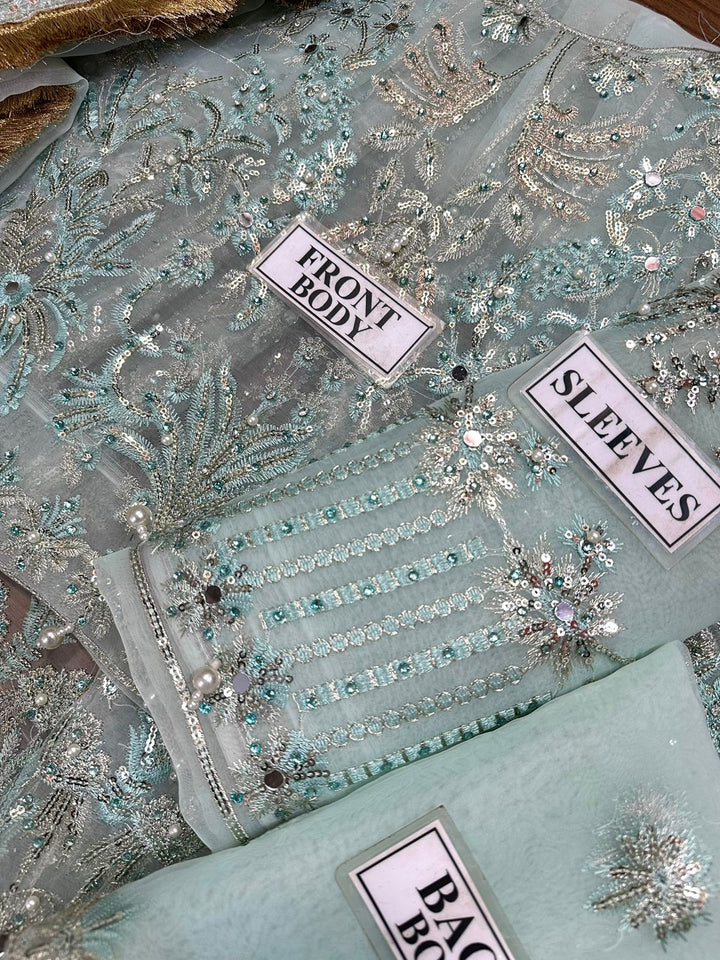 Crimson Organza Frock-Aarasta