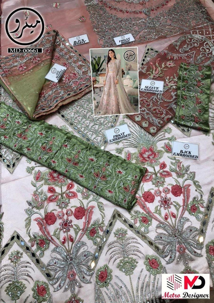 Crimson Net Bridal Suit-Aarasta