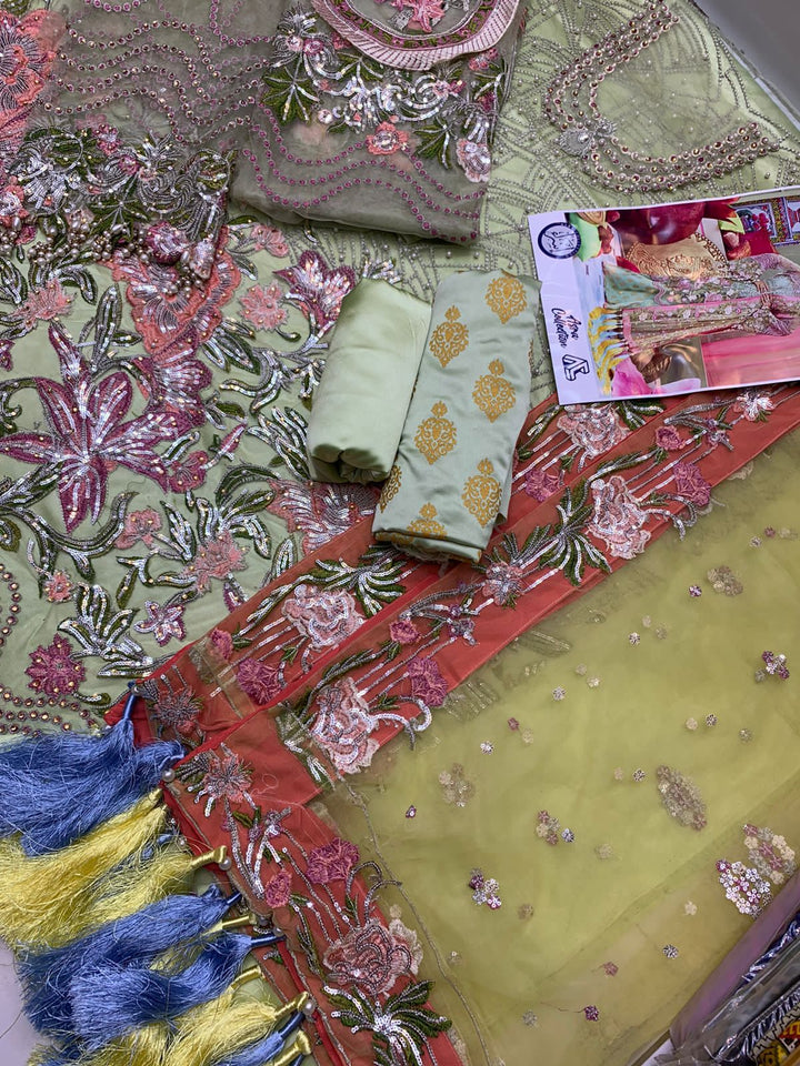 Crimson Net Bridal Suit-Aarasta