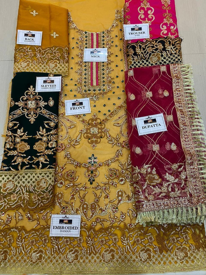 Emaan Adeel Chiffon Bridal Suit-Aarasta