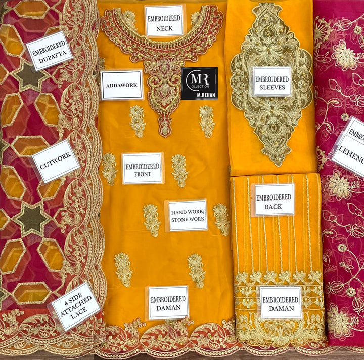 Emaan Adeel Organza Bridal Suit-Aarasta