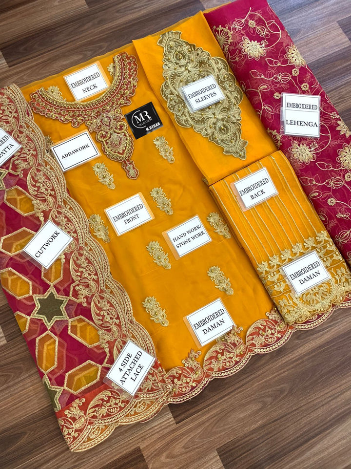 Emaan Adeel Organza Bridal Suit-Aarasta